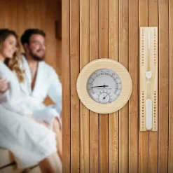 Luxebath - Sauna Accessoires Set Van 4 - Dennenhout - Emmer Met Lepels, Meter En Zandloper