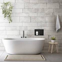 LuxeBath wandgemonteerde douchecabine, 20x30x10 cm, roestvrij staal, zwart