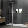 LuxeBath Wandnis Douche Roestvrij Staal 25,5x55,5x10 Cm Zilver Met Deur En Plank
