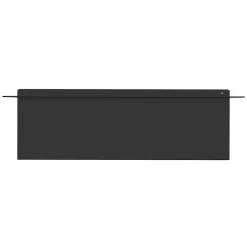 LuxeBath Wandnis Douche Roestvrij Staal 25,5x25,5x10 Cm Zwart Met Deur En Plank