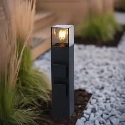 Lybardo - Buitenlamp Met Sensor Dag En Nacht - Voor E27 Lamp - Waterdicht - Met 2 Stopcontacten