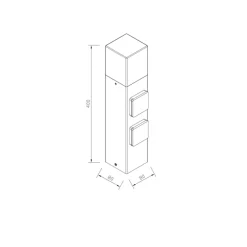 Lybardo - Buitenlamp Met Sensor Dag En Nacht - Voor E27 Lamp - Waterdicht - Met 2 Stopcontacten