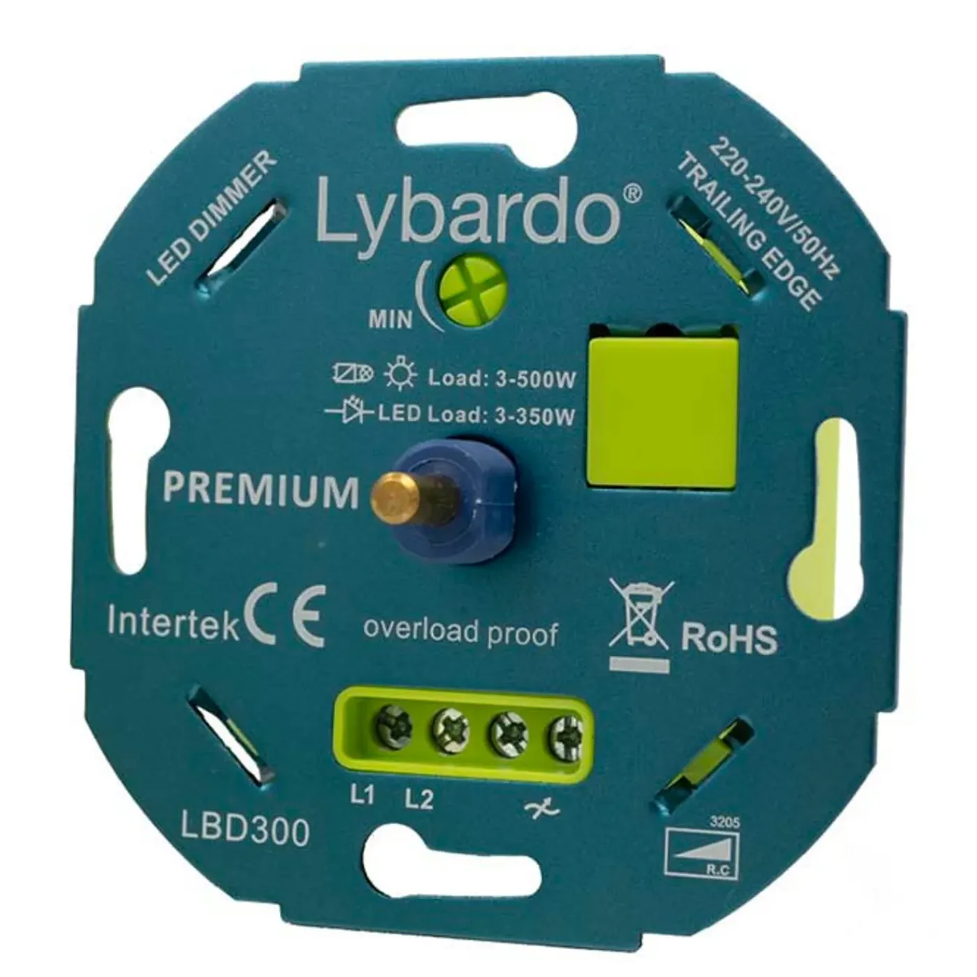 Lybardo - Led Dimmer - Met Afdekplaat - 3-350w - Universeel - Inbouw