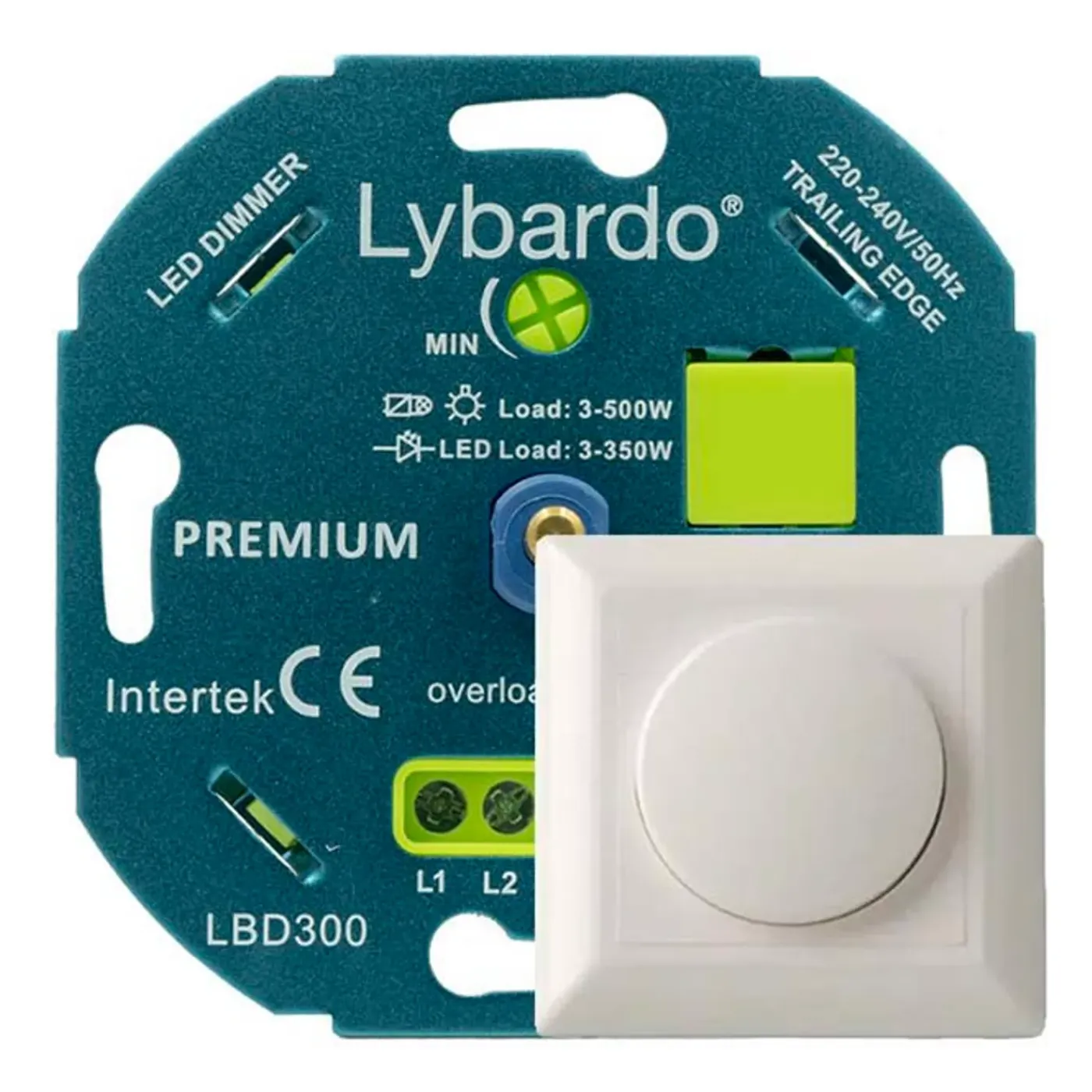 Lybardo - Led Dimmer - Met Afdekplaat - 3-350w - Universeel - Inbouw