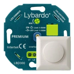 Lybardo - Led Dimmer - Met Afdekplaat - 3-350w - Universeel - Inbouw