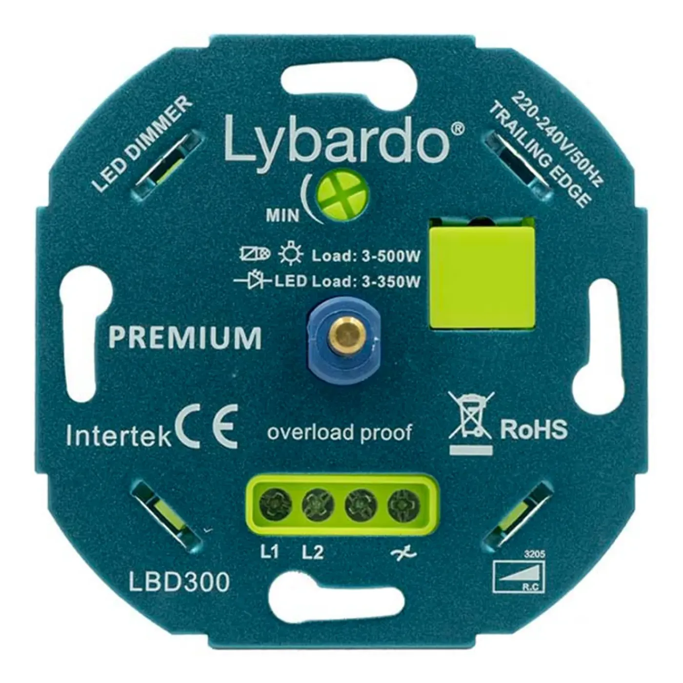 Lybardo - Led Dimmer - Met Afdekplaat - 3-350w - Universeel - Inbouw