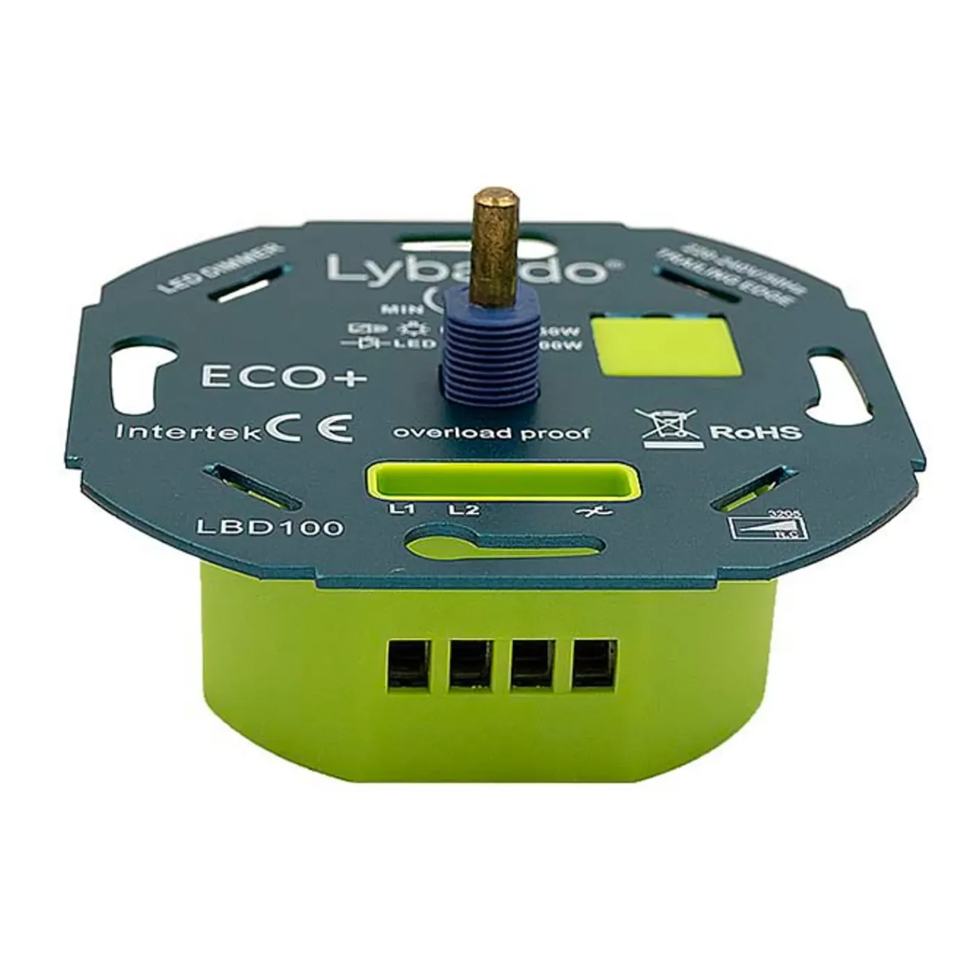 Lybardo - Led Dimmer - Met Zwarte Afdekplaat - 3-200w - Universeel - Inbouw