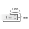 Maclean afwerkingsprofiel composiet paneel 1220x6x3mm