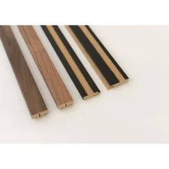 Maestro Latt afwerkprofielset - Castle Oak + Matte Black - 277cm - 71x20mm