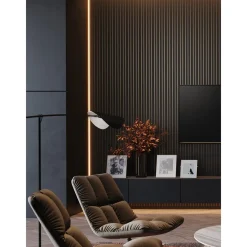 Maestro Latt Luxx lattenwand - Matte Black + Luxx - 277x30cm - 20mm - 2 stuks