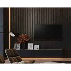 Maestro Latt Luxx lattenwand - Matte Black + Luxx - 277x30cm - 20mm - 2 stuks
