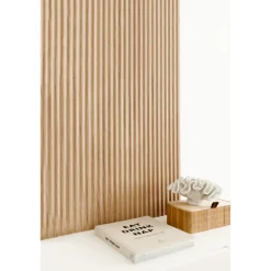 Maestro Latt Wave wandpaneel - Natural Oak - 277x21,3cm - 14mm - 3 stuks