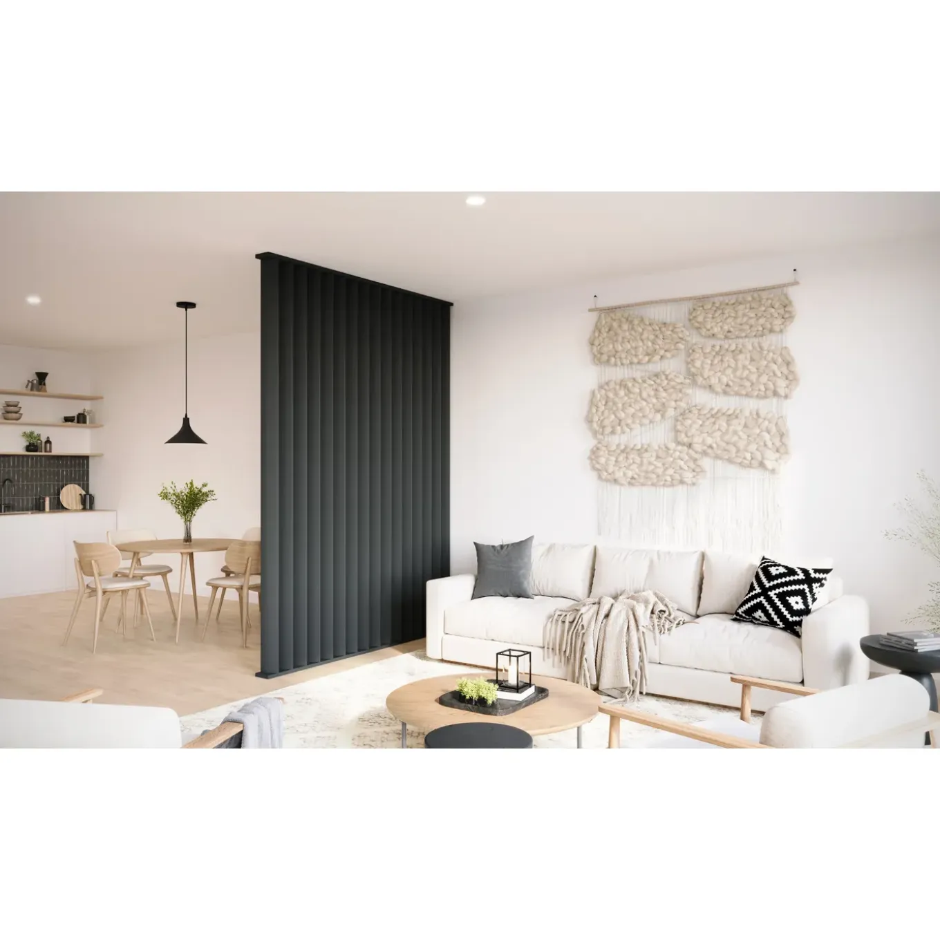 Maestro Splitt Roomdivider Lamel - Matte Black - 277x12cm - 36mm