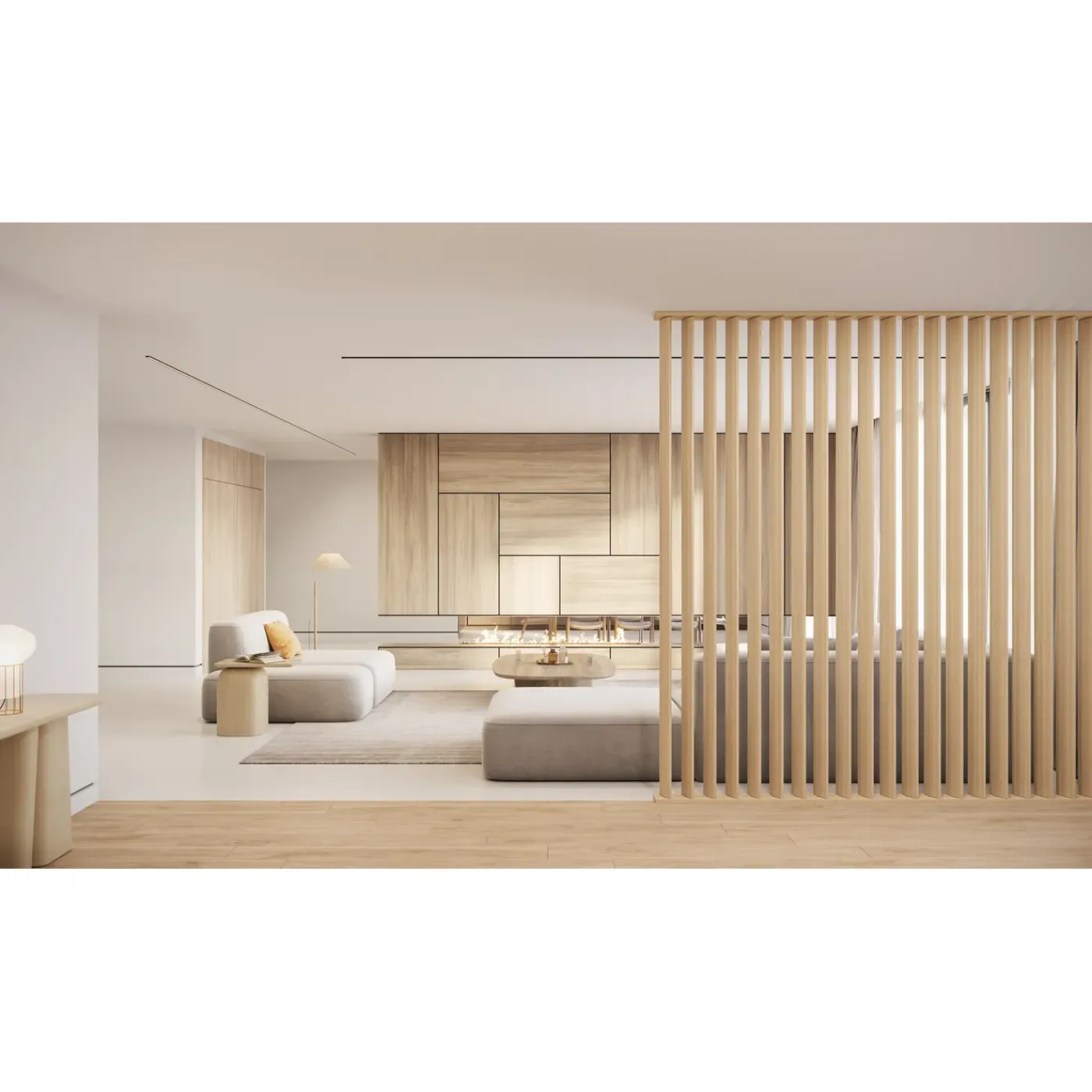 Maestro Splitt Roomdivider Lamel - Natural Oak - 277x12cm - 36mm