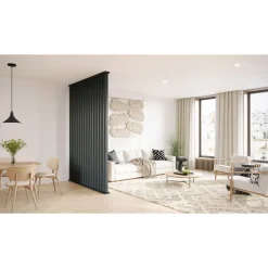 Maestro Splitt Roomdivider Vloer- en Plafondprofielset - Matte Black - 100x12cm - 25mm