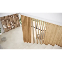 Maestro Splitt Roomdivider Vloer- en Plafondprofielset - Pepper Oak - 100x12cm - 25mm