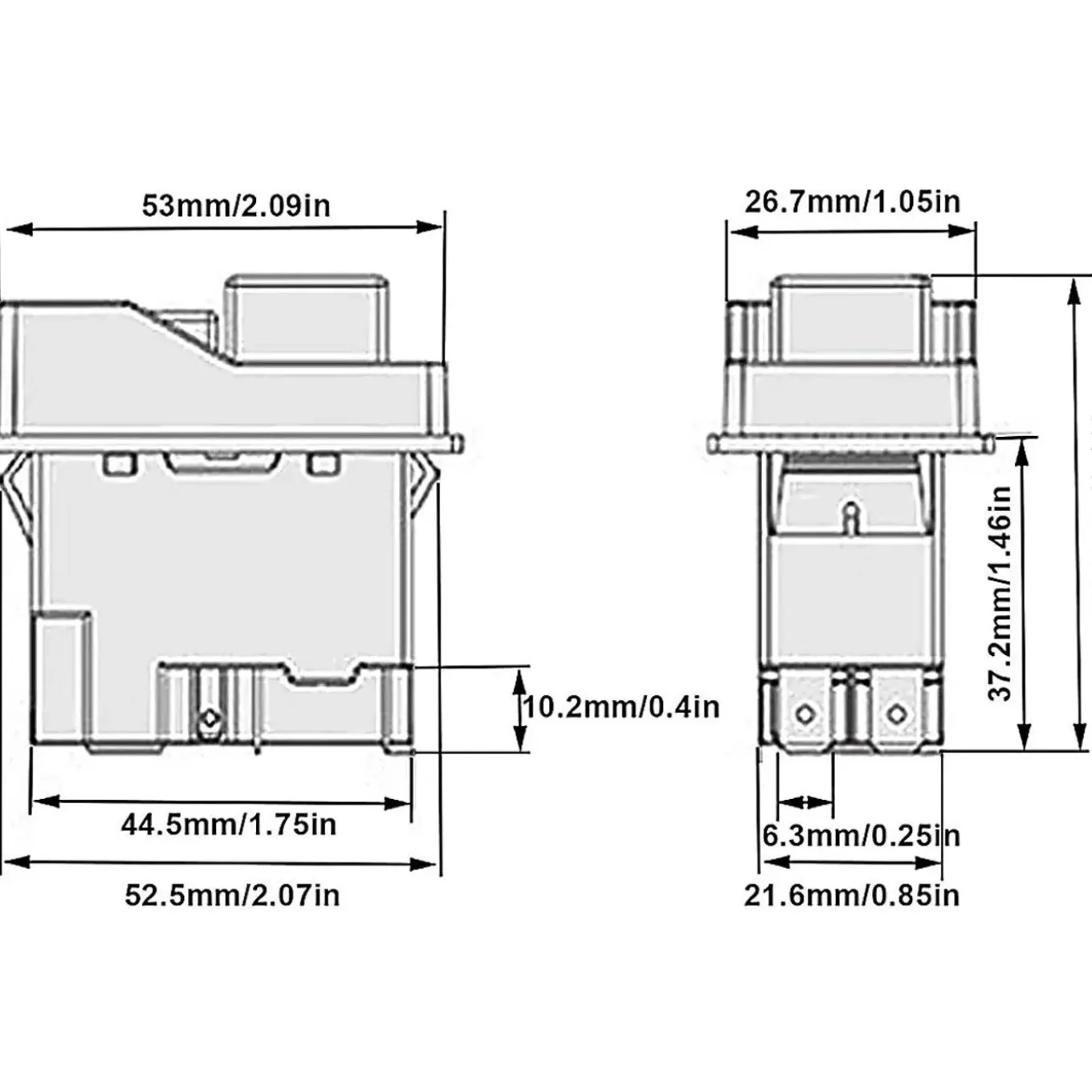 Magnetische Schakelaar On-off - 250v/16a - 5-pins - Zilver