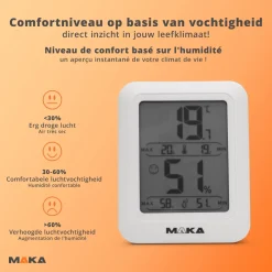 Maka Digitale Hygrometer - Thermometer Binnen - Luchtvochtigheidsmeter