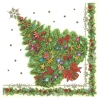 Daisy Maki Kerst Thema Servetten - 20x St - 33 X 33 Cm - Kerstboom