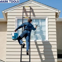 MARK TOOLS PRO Telescoopladder - 4,80 meter - met Stabilisatie Balk en Soft closing