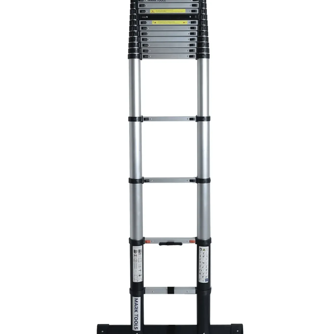 MARK TOOLS PRO Telescoopladder - 4,80 meter - met Stabilisatie Balk en Soft closing