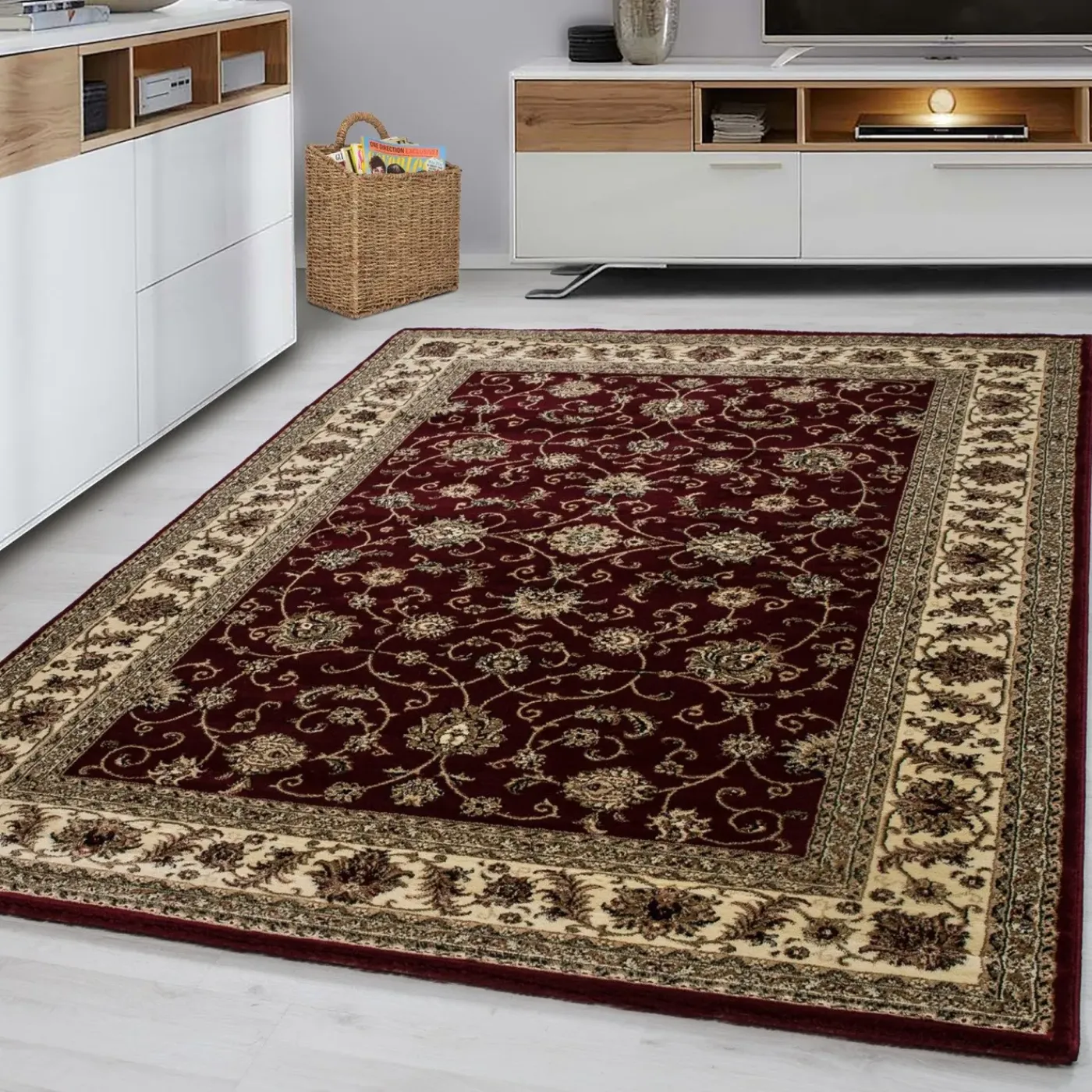 Muratap Marrakesh Oosters Vloerkleed Nimrud Rood - 240x340 Cm