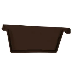 Martens Bakgoot Eindstuk - PVC - Bruin - 125mm - Rechts