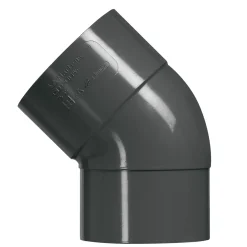 Martens elleboog pvc antraciet 45° 80mm