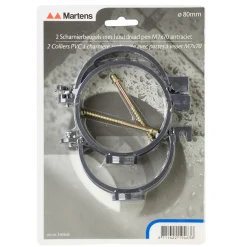 Martens Regenpijpbeugel Schroefankers - 80mm - Antraciet - 2 stuks