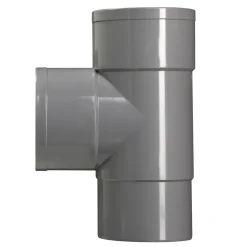 Martens t-stuk met 2x lijmmof en 1x verjongd - HWA - PVC - Grijs - Ø80mm - 87°