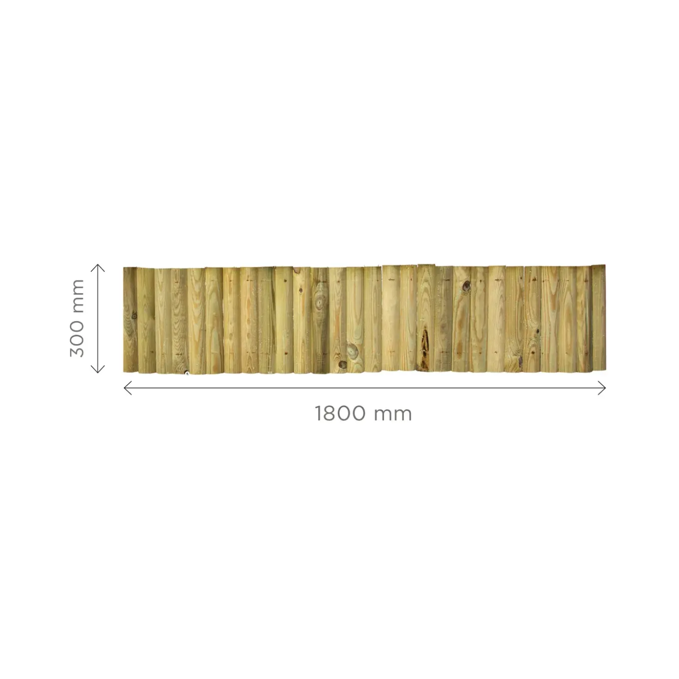 Massieve houten borderrand - Hout - 30x180cm