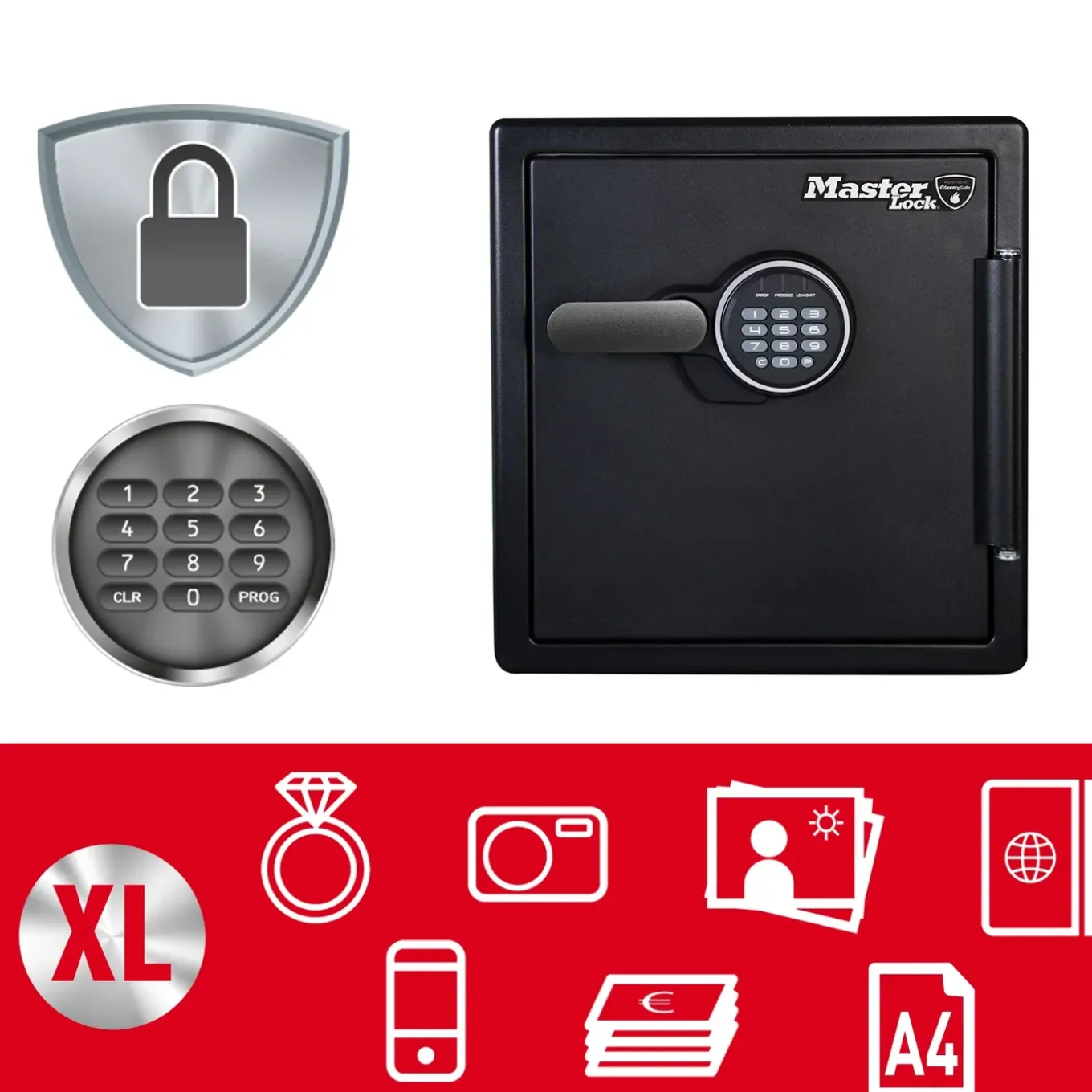 Master Lock Elektronische Kluis LFW123FTC - met Elektronisch Codeslot - Brandwerend en Waterbestendig - 50x54,5x56cm