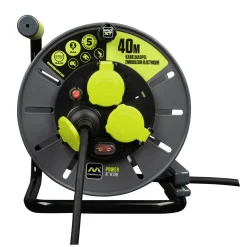 Masterplug Kabelhaspel - 40m - 3 stopcontacten - IP44