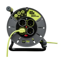 Masterplug Kabelhaspel - 40m - 4 stopcontacten - IP20