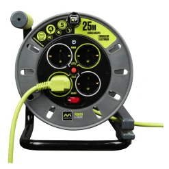 Masterplug Kabelhaspel - 25 m - 4 stopcontacten - IP20