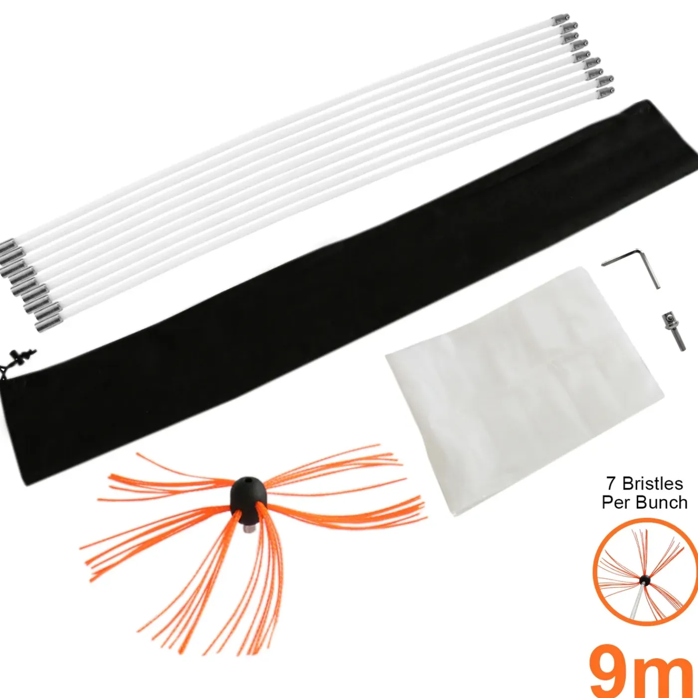 Monster Shop Maxblast elektrische schoorsteen borstel - 9 meter