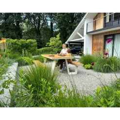 Maximavida Aluminium Picknicktafel Bermuda 200 Cm Ivoor