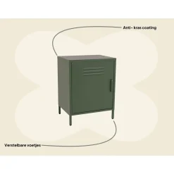 Maximavida Metalen Lockerkastje Finn 52 X 40 X 67 Cm Olijfgroen