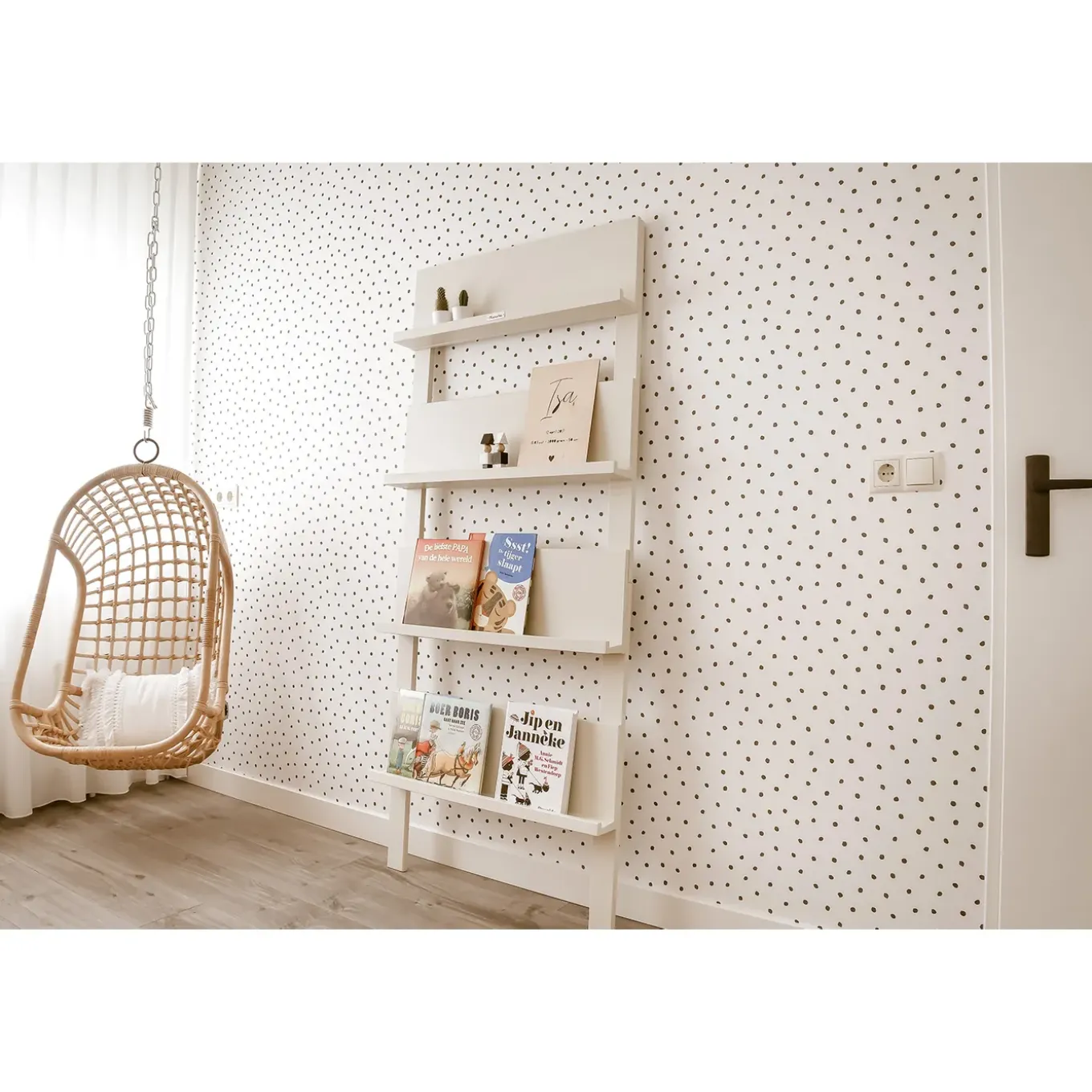Maximavida Wandrek Jamie Ivoor Boekenrek - Tijdschriftenrek - 180 X 80 Cm
