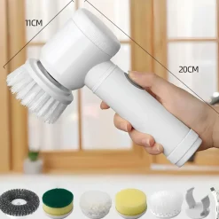 MCBOSON - Elektrische Reinigingsborstel - 5 Vervangbare Borstelkoppen - Usb - Oplaadbaar