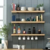 Mcboson - 2x Rvs L-beugels - 15cm - 3,5mm - Zwart - Verborgen Ondersteuning - Voor Zware Plank