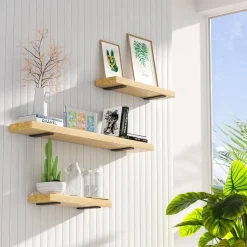 Mcboson - 2x Rvs L-beugels - 15cm - 3,5mm - Zwart - Verborgen Ondersteuning - Voor Zware Plank
