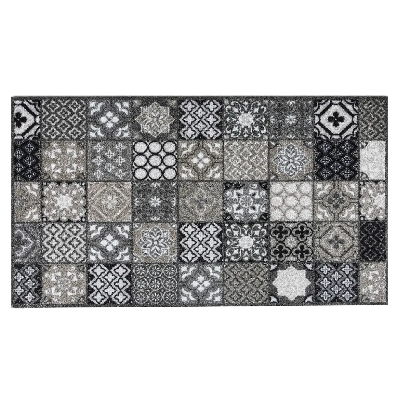 Md Entree - Design Mat - Universal - Portugese Tiles Grey - 67 X 120 Cm
