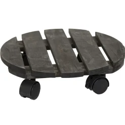 Mega Collections Planten Trolley -hout - D25 X H8 Cm - Tot 50 Kg