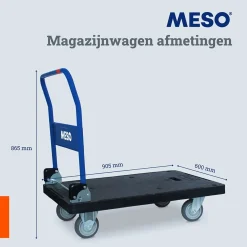 Meso - Inklapbare Plateauwagen - 300 Kg Draagvermogen