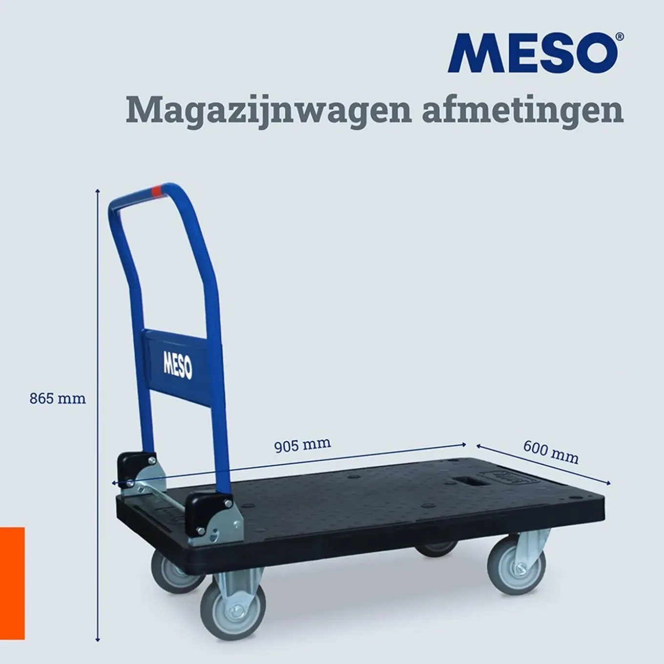 Meso - Inklapbare Plateauwagen - 300 Kg Draagvermogen
