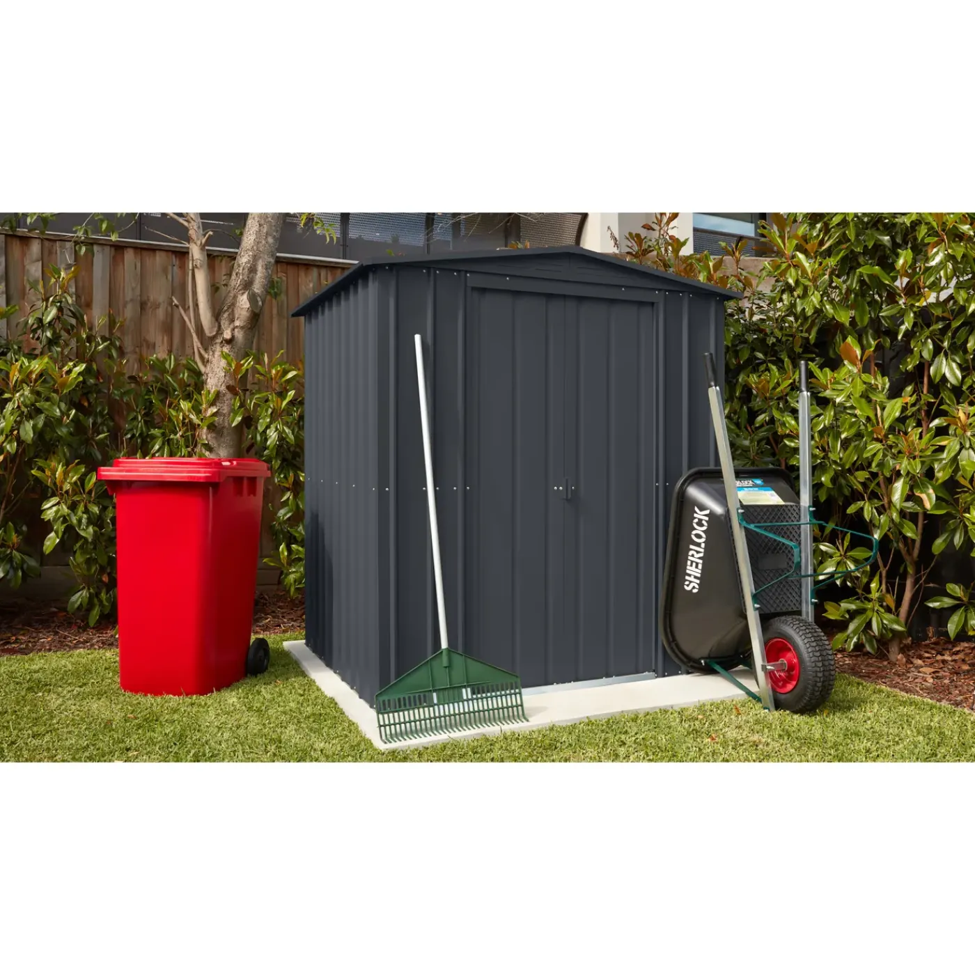 Overig Metalen Tuinhuis Dream - Antraciet - 184x154cm - Dubbele Deur