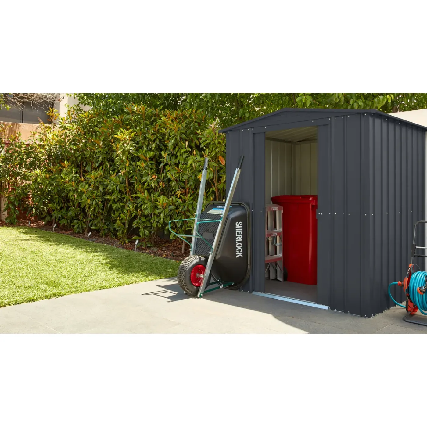 Overig Metalen Tuinhuis Dream - Antraciet - 184x154cm - Dubbele Deur