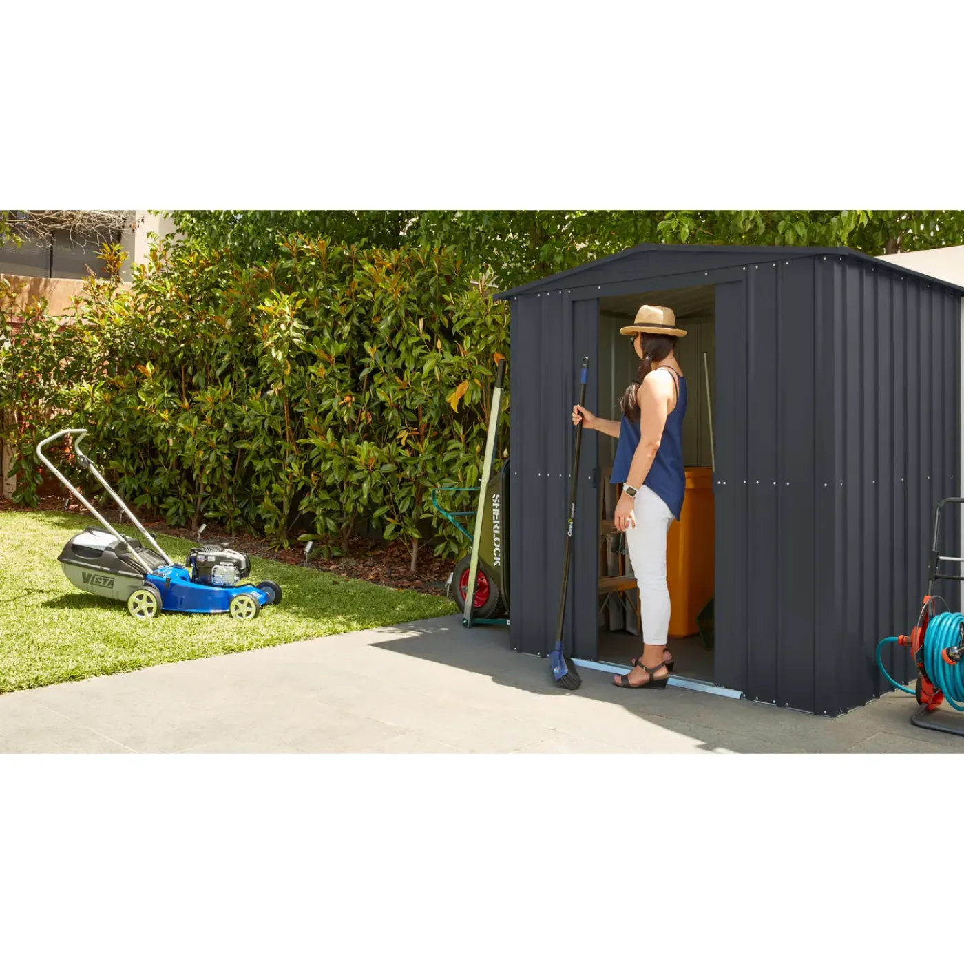 Overig Metalen Tuinhuis Dream - Antraciet - 184x154cm - Dubbele Deur