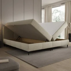 Meubella Boxspring Brisa - Teddystof Beige - 200x200 Cm